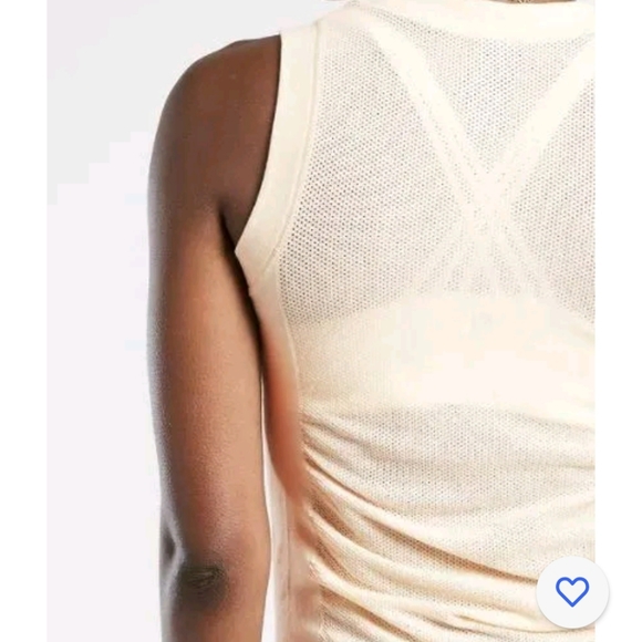 Athleta Foresthill Ascent Wool Seamless Tank Top Mesh Back Cream Size XS - Picture 3 of 15